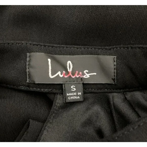 NWT Lulus Size Small Women Black Deep V-Neck Mini Lined Dress Bell Sleeve - Picture 8 of 11